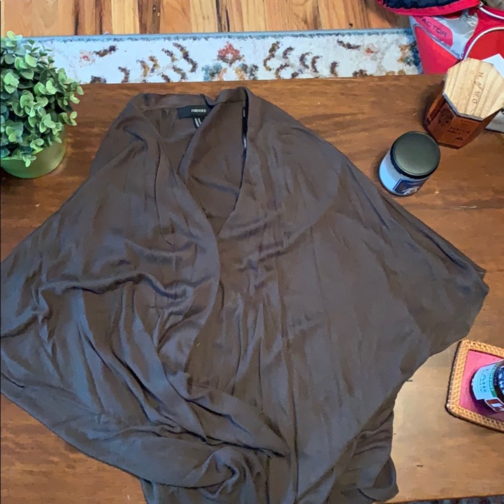 F21 Olive Green Shaw